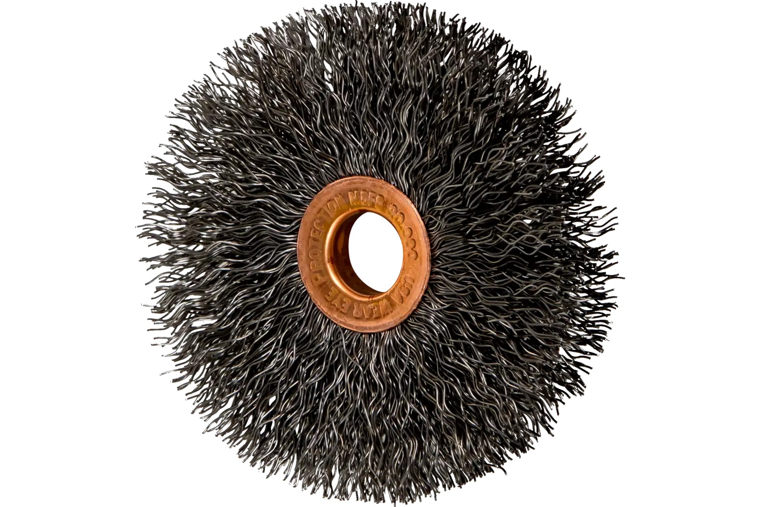 Picture of Pferd Tube Center Wire Wheel Brush 3" Dia. .014 Carbon Steel 1/2-3/8" Arbor